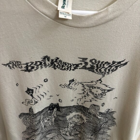 The Backseat Lovers Merch Tom's Tee Tom Mop Beige Graphic Made in USA Organic M - Picture 7 of 9